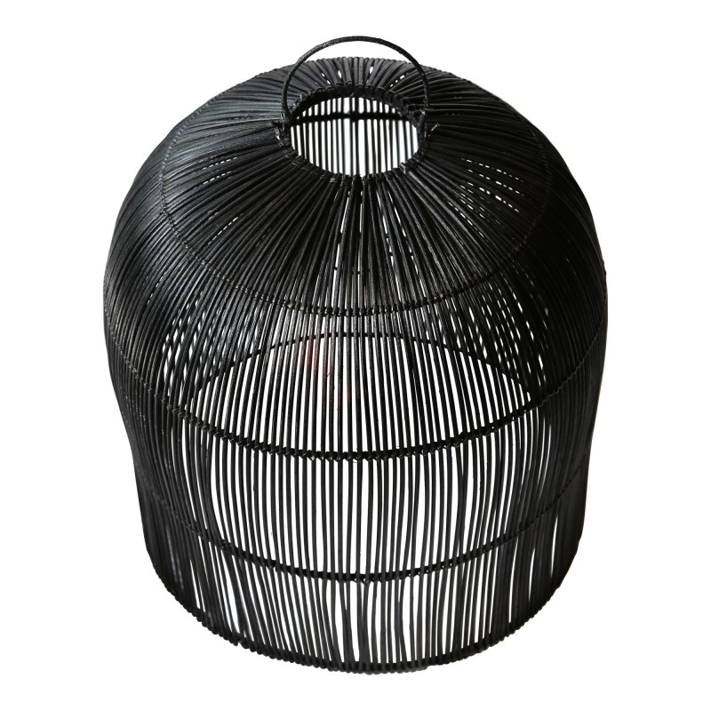 BLACK RATTAN LAMP XL - HANGING LAMPS